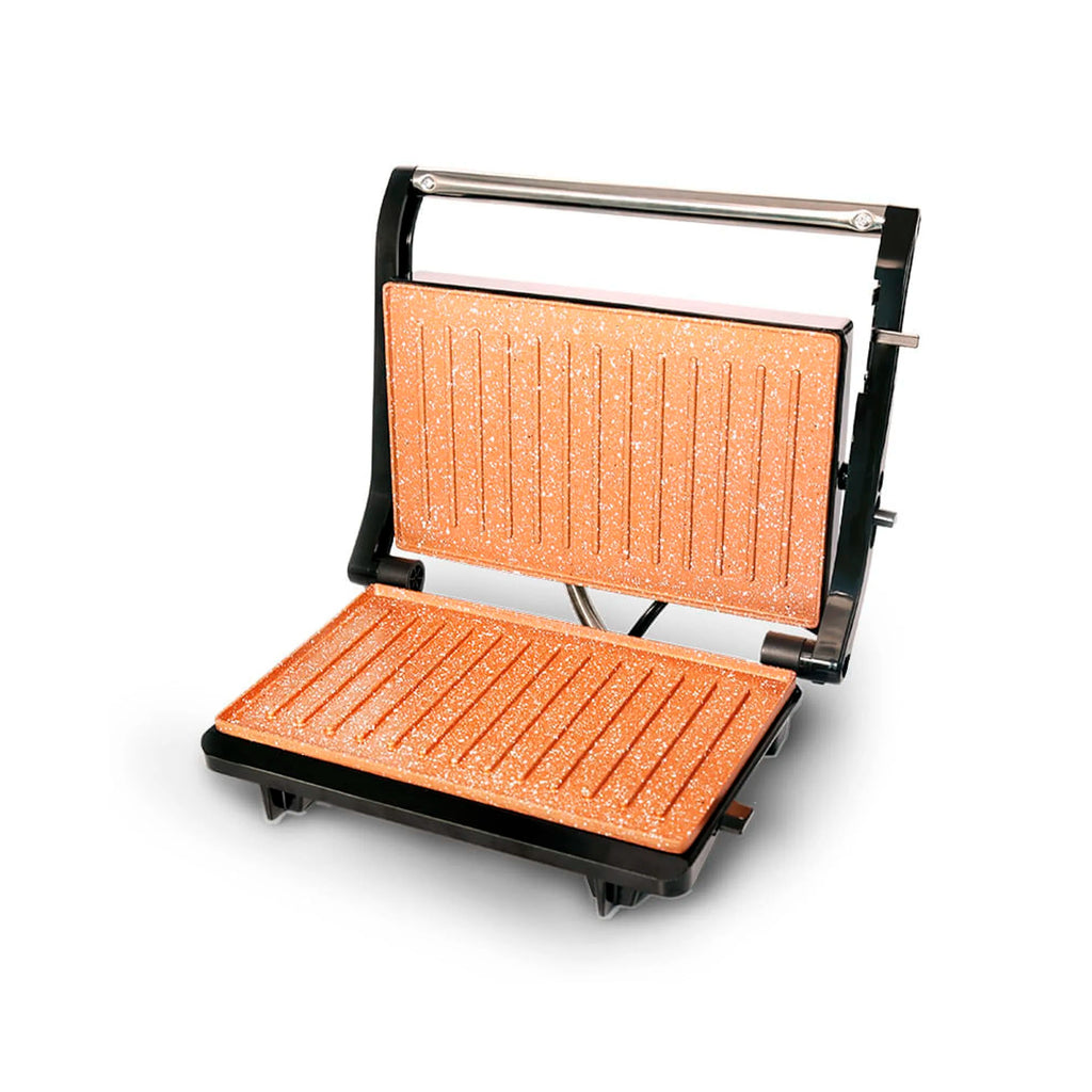 Grill Asador Panini Home Elements Línea Copper - Recubrimiento Cerámico