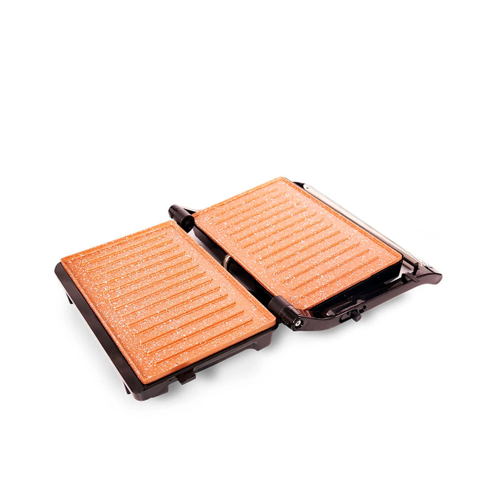 Grill Asador Panini Home Elements Línea Copper - Recubrimiento Cerámico