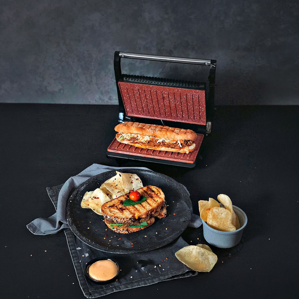 Grill Asador Panini Home Elements Línea Copper - Recubrimiento Cerámico