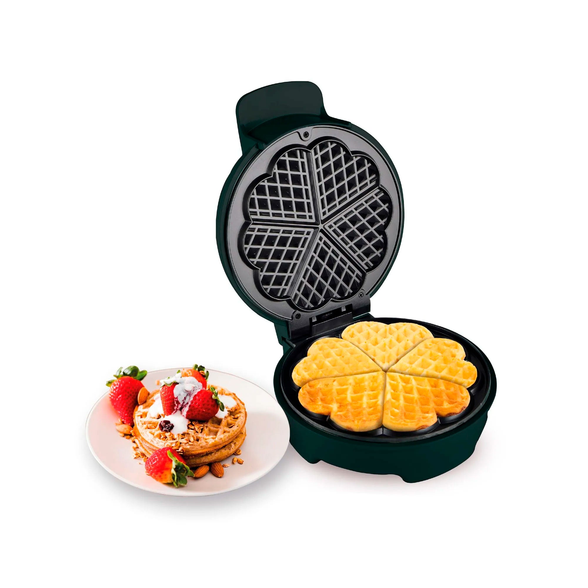 Wafflera Eléctrica Home Elements Negra HE-850W