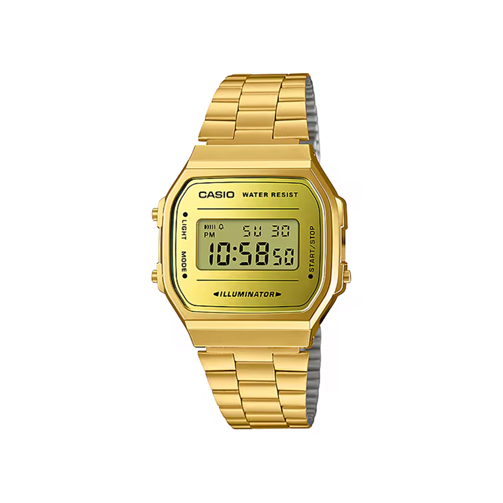 Reloj Digital Casio A‑168WEGM‑9DF Dorado