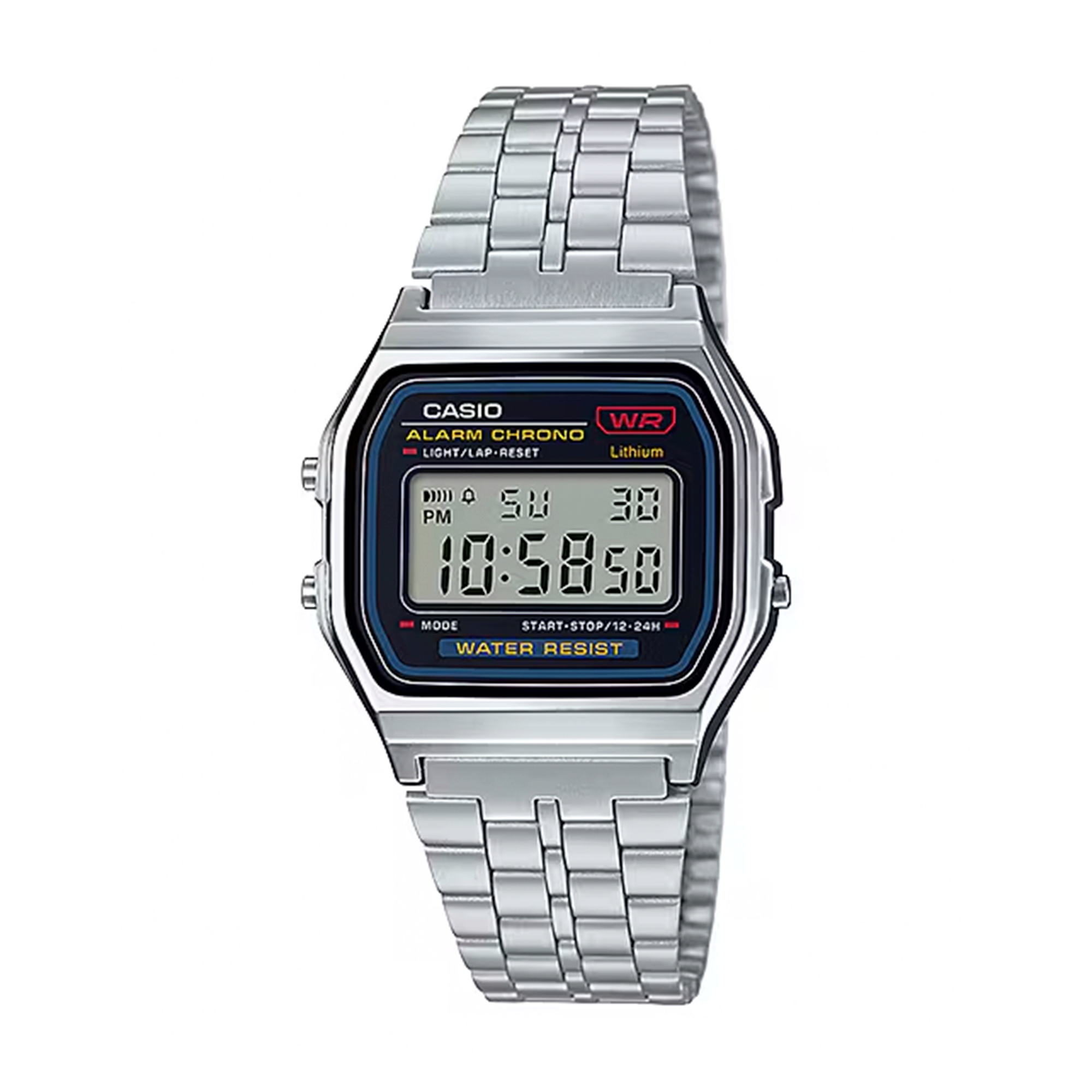 Reloj Casio A‑159W‑N1DF, Vintage Digital Unisex