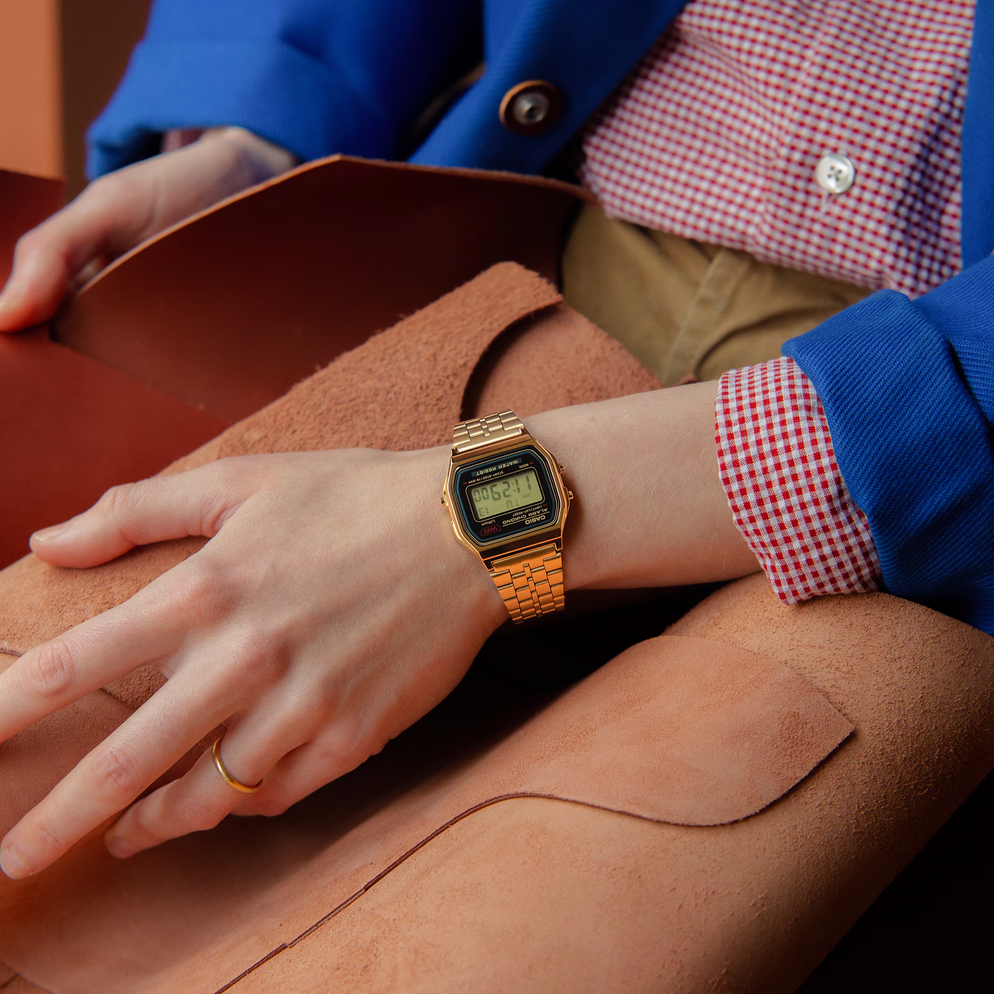 Reloj Casio A159WGEA‑1 Retro Digital Dorado Unisex