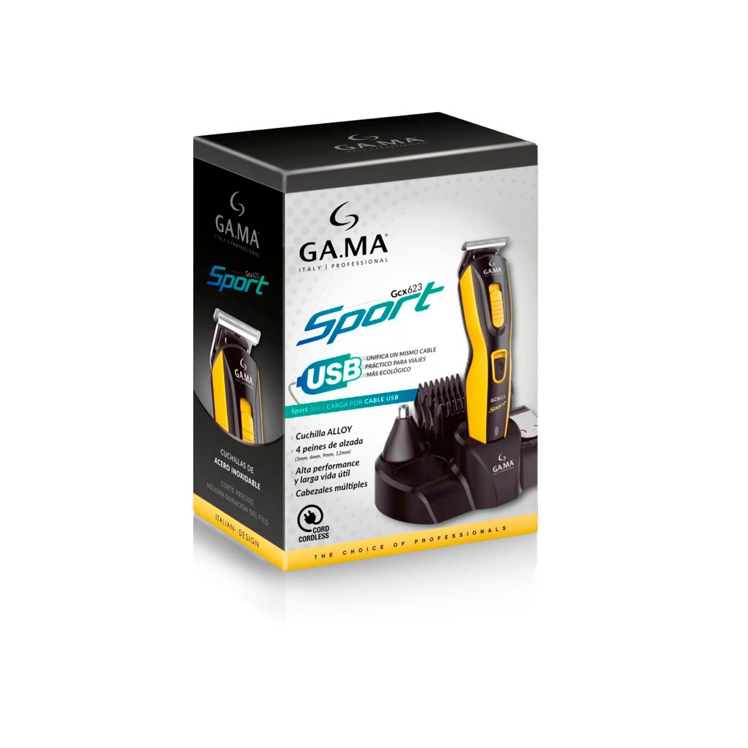 Afeitadora Multifuncional GA.MA ITALY GCX 623 Sport 4 en 1 para barba, cabello y cuerpo