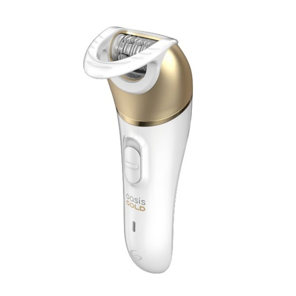 Depiladora Eléctrica GA.MA Oasis Gold, Inalámbrica, 6 Cabezales Intercambiables