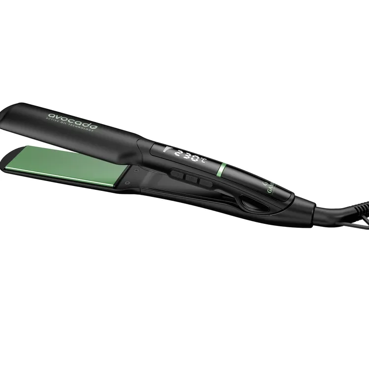 Plancha GA.MA Italy X‑Wide Avocado ST, Placas Extra Anchas Turmalina